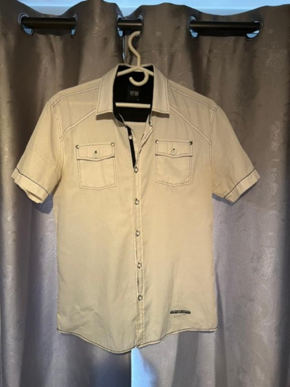 White & Blue Bagarda short sleeve shirt